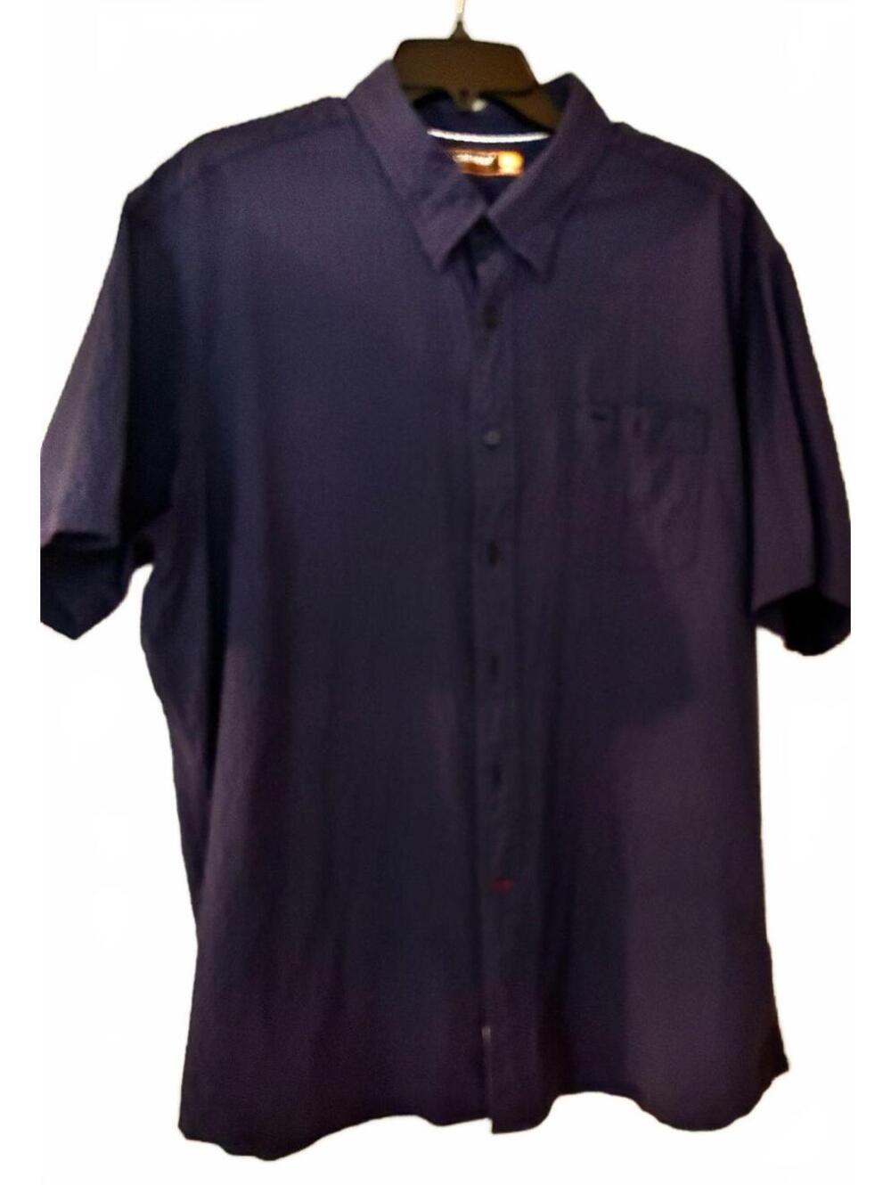 Cremieux Performance Men's XXL Navy Blue Short Sleeve Button-Up Shirt
